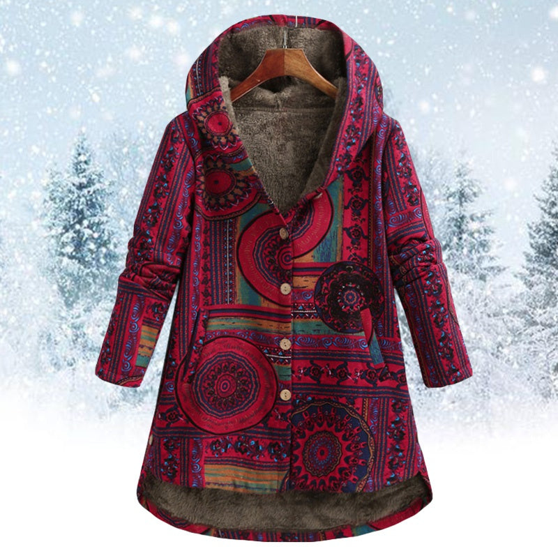 Bedruckte Jacke mit Kapuze