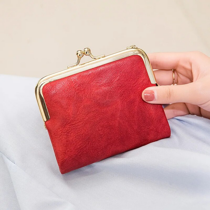 W&W Mode | Kiss Lock Tasche - stilvolle Damen Münzgeldbörse
