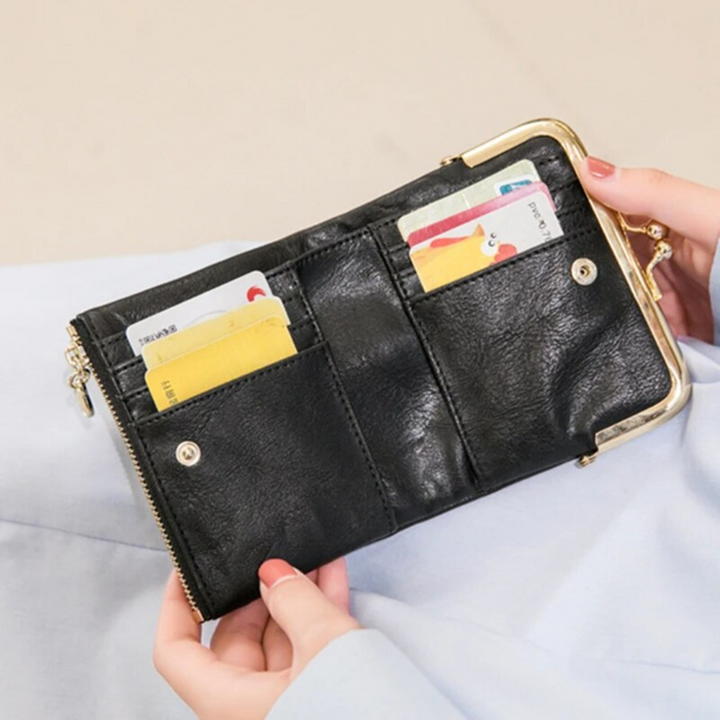 W&W Mode | Kiss Lock Tasche - stilvolle Damen Münzgeldbörse