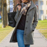 WW eleganter Mantel in Midilänge