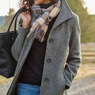 WW eleganter Mantel in Midilänge