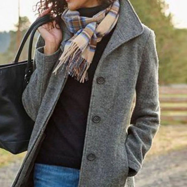 WW eleganter Mantel in Midilänge