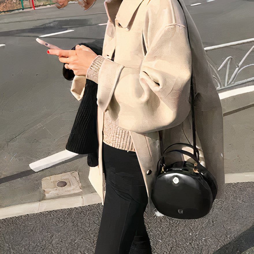 WW | Kaschmir Trenchcoat Kurz Damen