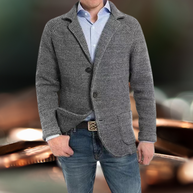 Langärmelige Blazer mit umgeschlagenem Kragen Langärmeliger Mantel