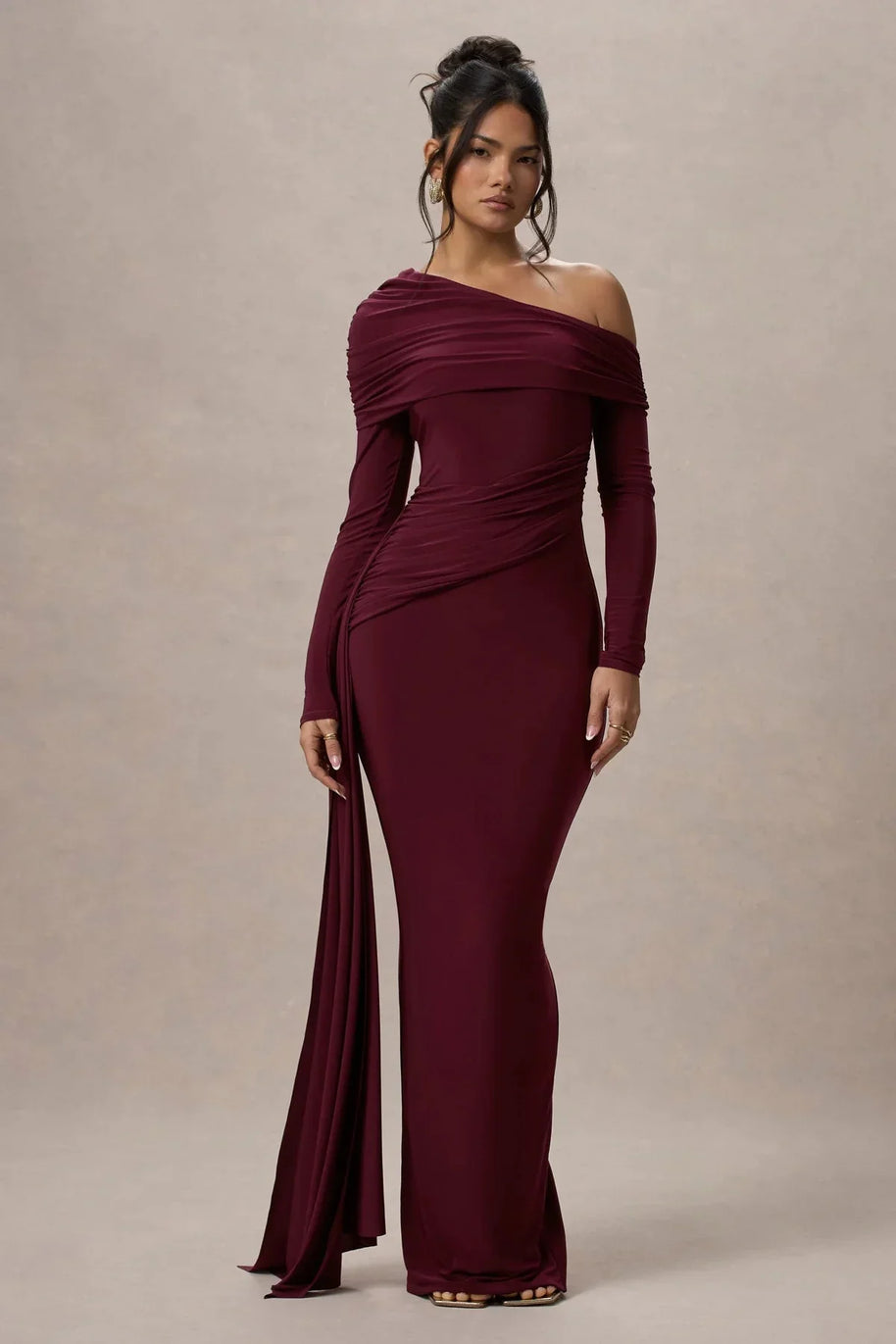 WW | Schuppen Falten Maxi Kleid