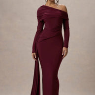 WW | Schuppen Falten Maxi Kleid