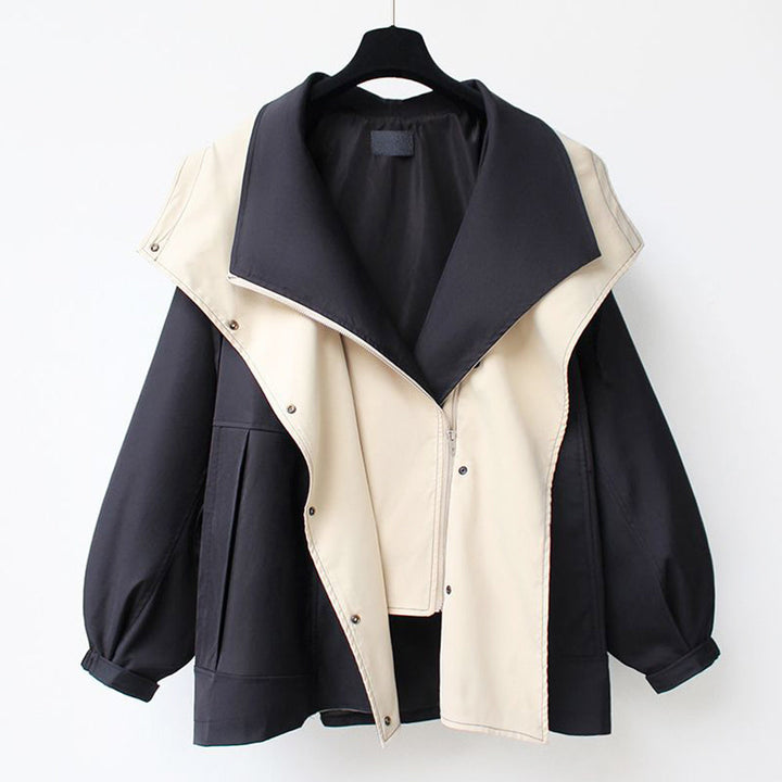W&W Mode | Mittellange, taillierte Windjacke für Damen mit Kapuze und Reißverschluss