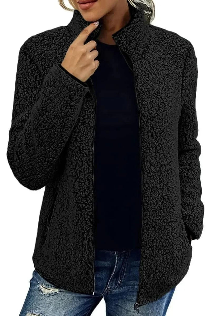 WW | Warme Jacke Mit Hohem Kragen Und Reißverschluss
