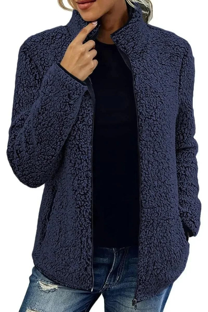 WW | Warme Jacke Mit Hohem Kragen Und Reißverschluss