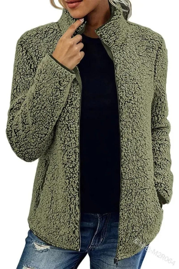 WW | Warme Jacke Mit Hohem Kragen Und Reißverschluss