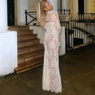 WW | Maxikleid mit Spitzenstickerei und Sling