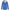 Blaue wind- und wasserdichte Outdoorjacke mit zwei Seitentaschen auf weißem Hintergrund