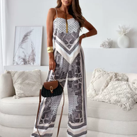 Frau Trägt Aprikosenbraun Chic Rückenfreies Set