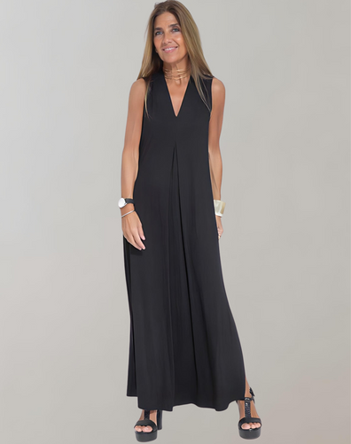 W&W Mode – Schlankmachendes Kleid mit V-Ausschnitt