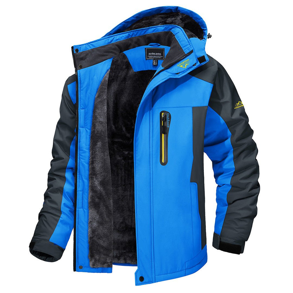 Hellblau wind- und wasserdichte outdoor-jacke