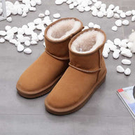 Khaki echtleder schneestiefel