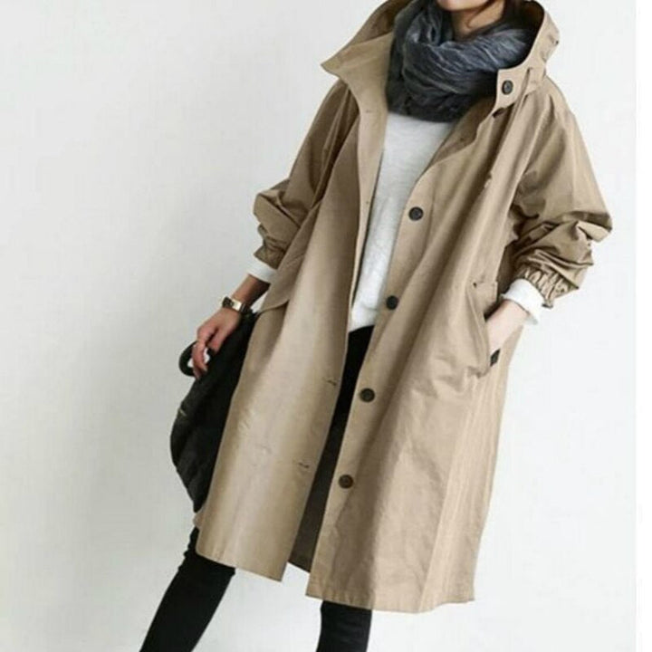 Langer khaki trenchcoat