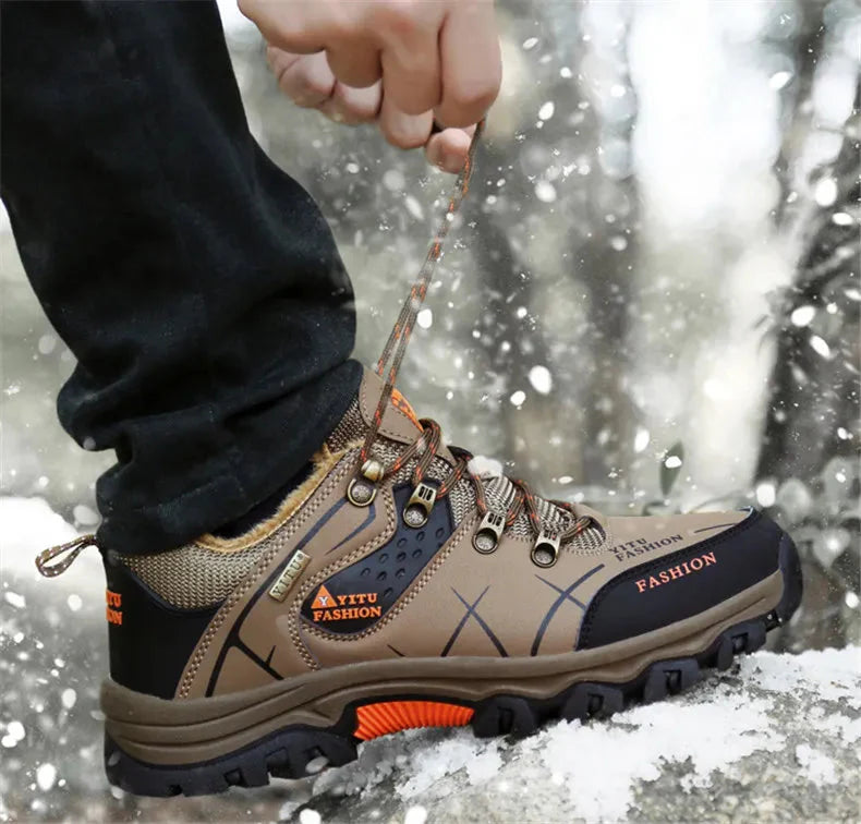 WW | Wasserdicht Vegan Leder Trekkingschuhe Herrenschuhe