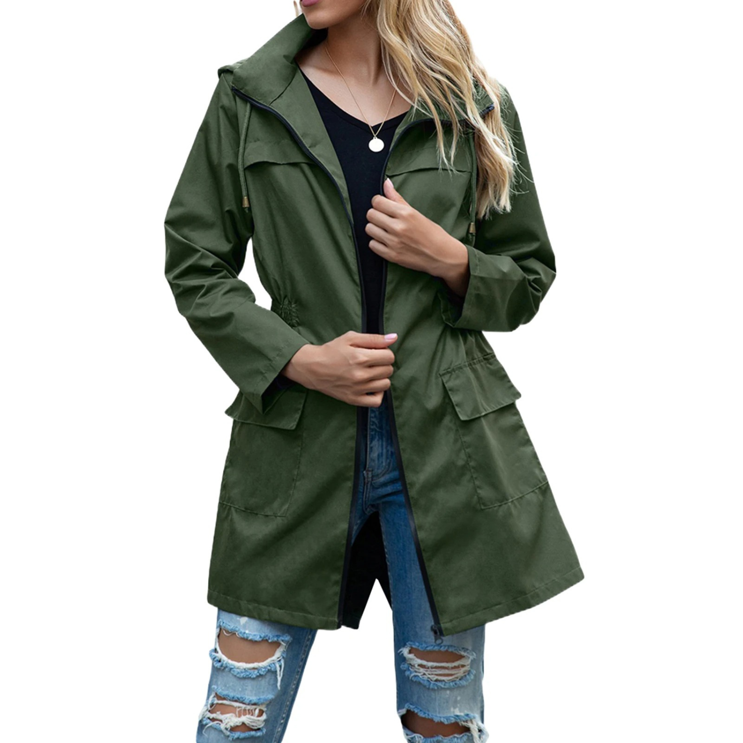 WW | Wasserdicht Winddicht Leichtgewichtig Lange Sommerjacke