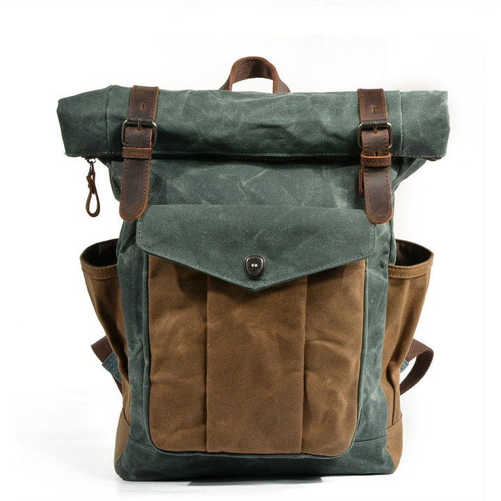 Canvas-Rolltop-Rucksack für Alltag und Outdoor-Aktivitäten