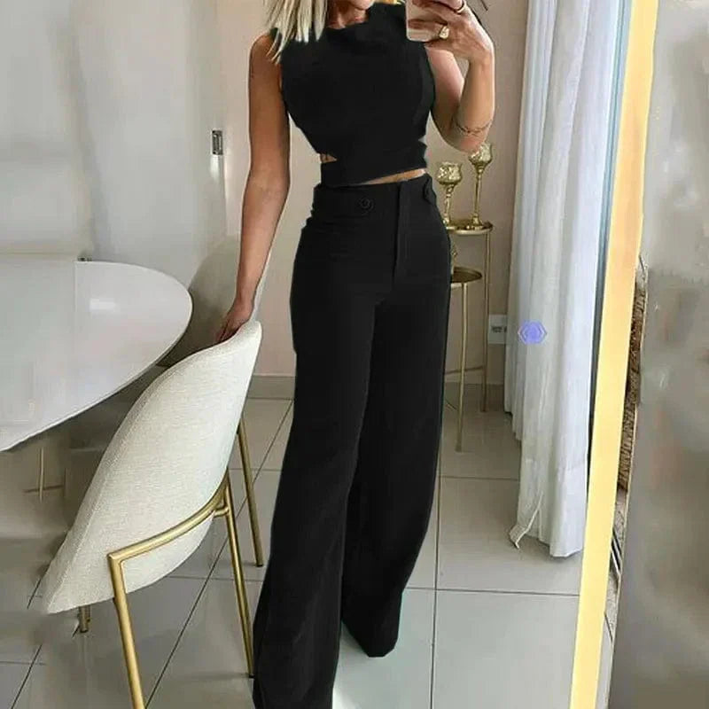 WW | Satz Aus Ärmelloses Oberteil Und Hose Mit Hoher Taille