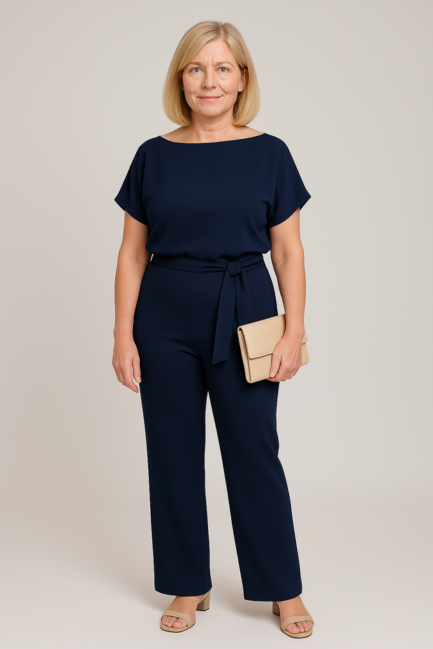 WW | Eleganter Sommer Jumpsuit Mit Gürtel