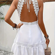 WW | Kleid rückenfrei Spitze Sommerkleid Minikleid