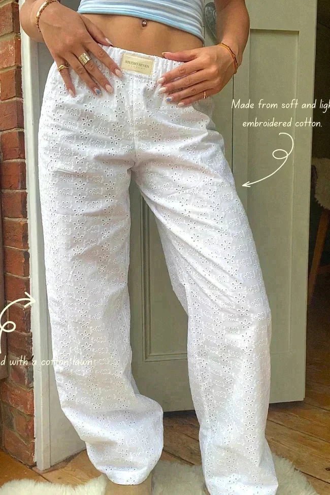 W&W Mode | Hosenbeine Low Rise Elastische Taille Niedrige Taille Hose Damenhosen