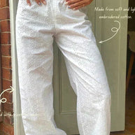 WW | Hosenbeine Low Rise Elastische Taille Niedrige Taille Hose Damenhosen