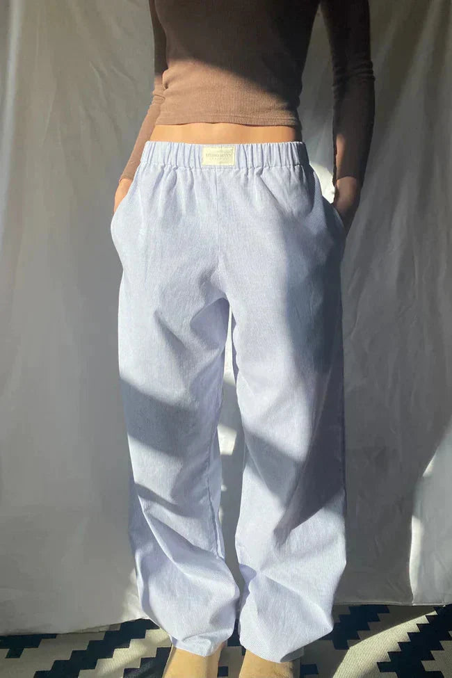 W&W Mode | Hosenbeine Low Rise Elastische Taille Niedrige Taille Hose Damenhosen