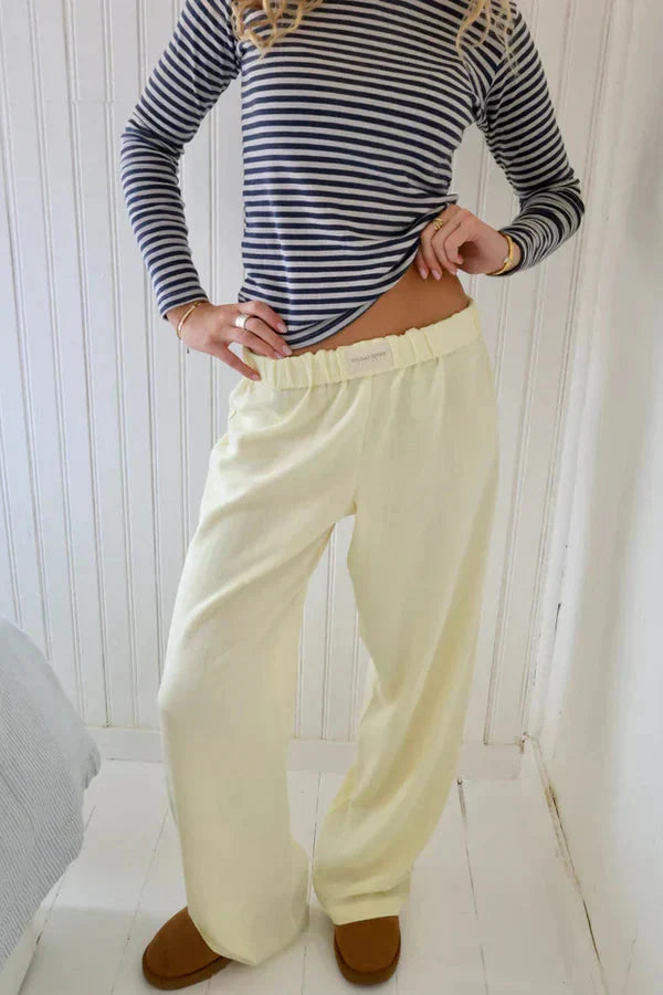 WW | Hosenbeine Low Rise Elastische Taille Niedrige Taille Hose Damenhosen