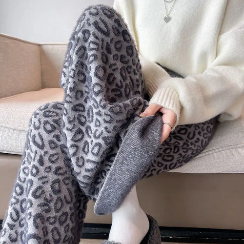 W&W Mode | Weite Bein Hosen für Damen mit Leopardenmuster