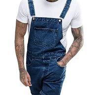 WW | Lässiger Denim Overall mit Verstellbaren Trägern und Taschen