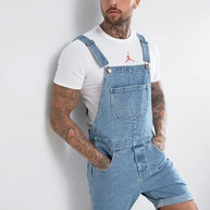WW | Lässiger Denim Overall mit Verstellbaren Trägern und Taschen