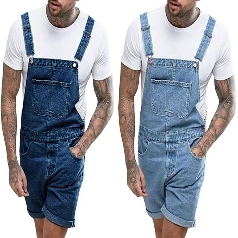 WW | Lässiger Denim Overall mit Verstellbaren Trägern und Taschen