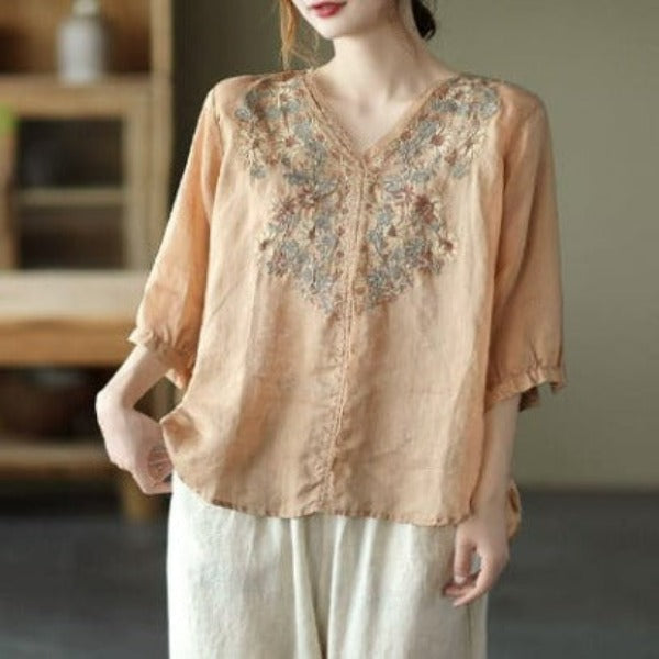 WW | Bestickte Damenbluse