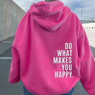 Catherine™ - Rostfarbener Statement-Kapuzenpullover