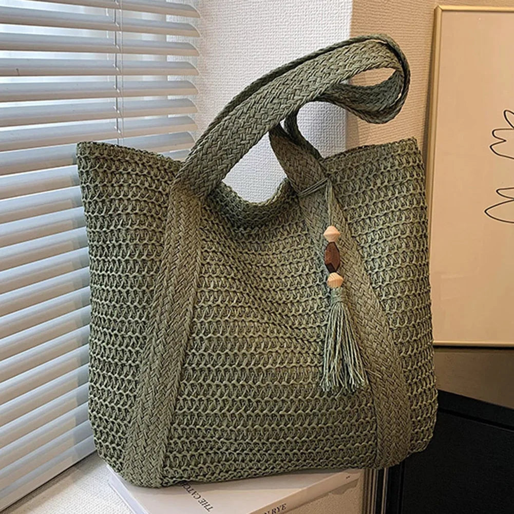 WW | Sommertasche aus Stroh mit lässigem Design