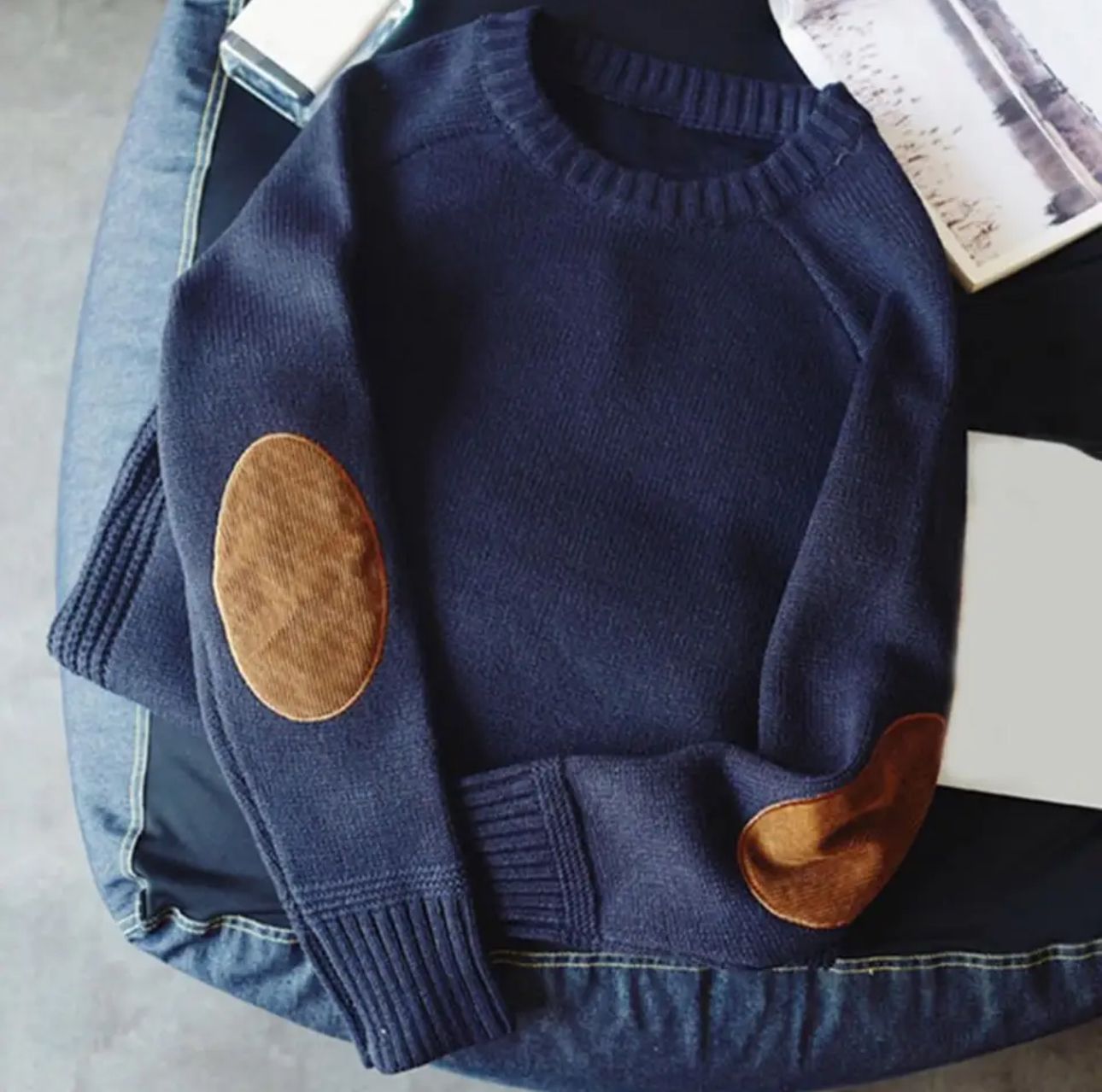 WW | Pullover mit zeitlosem Ellbogenpatch