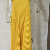 Elegantes Plissee-Kleid einfarbig ärmellos