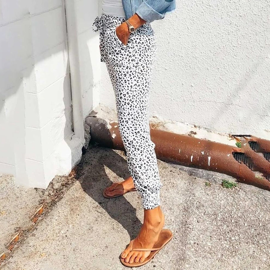 WW | Stilvolle Hosen mit Leopardenmuster für Frauen