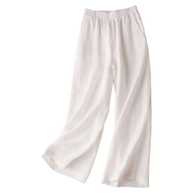 WW | Weite Leinen Baumwollhose