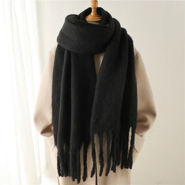 W&W Mode | oversized Schal - weicher Woll Damen Wickel