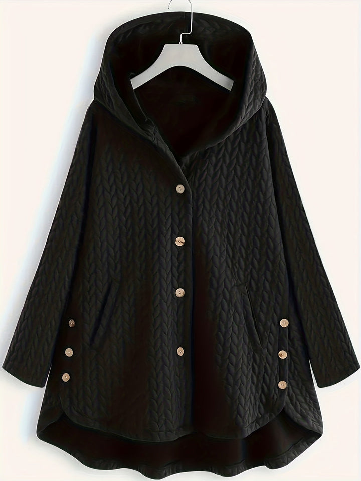 W&W Mode - Frauen Kapuze Loose Fit - Übergroße Winterjacke