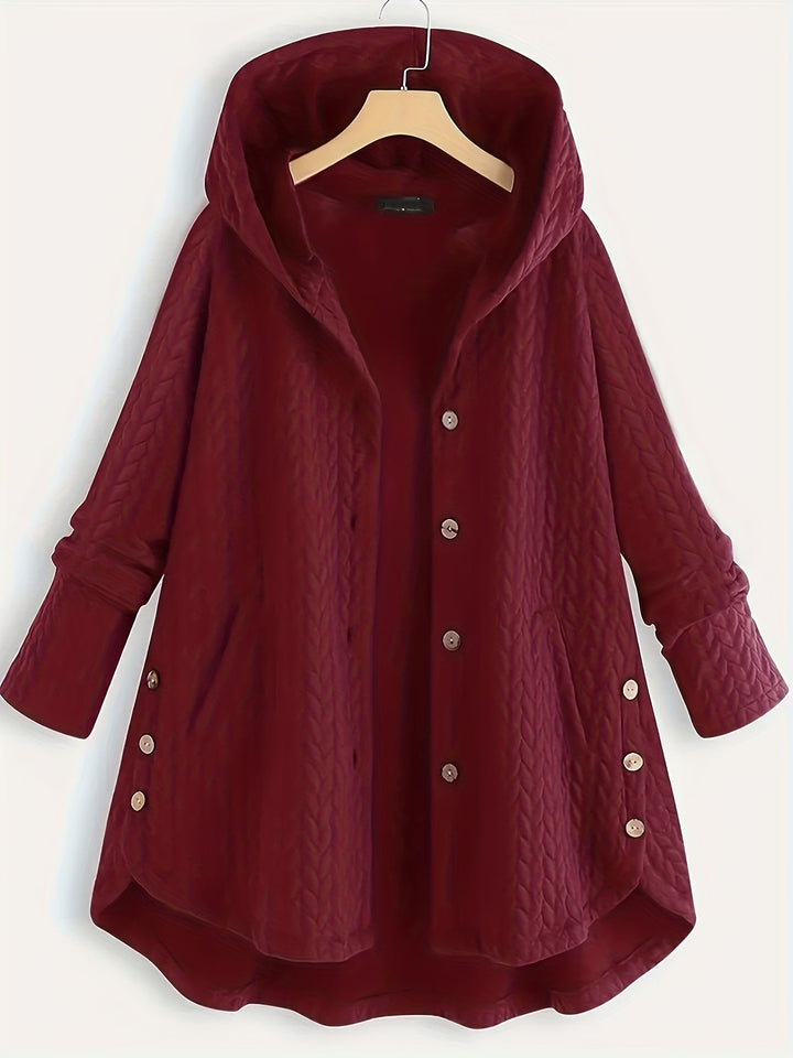 W&W Mode - Frauen Kapuze Loose Fit - Übergroße Winterjacke