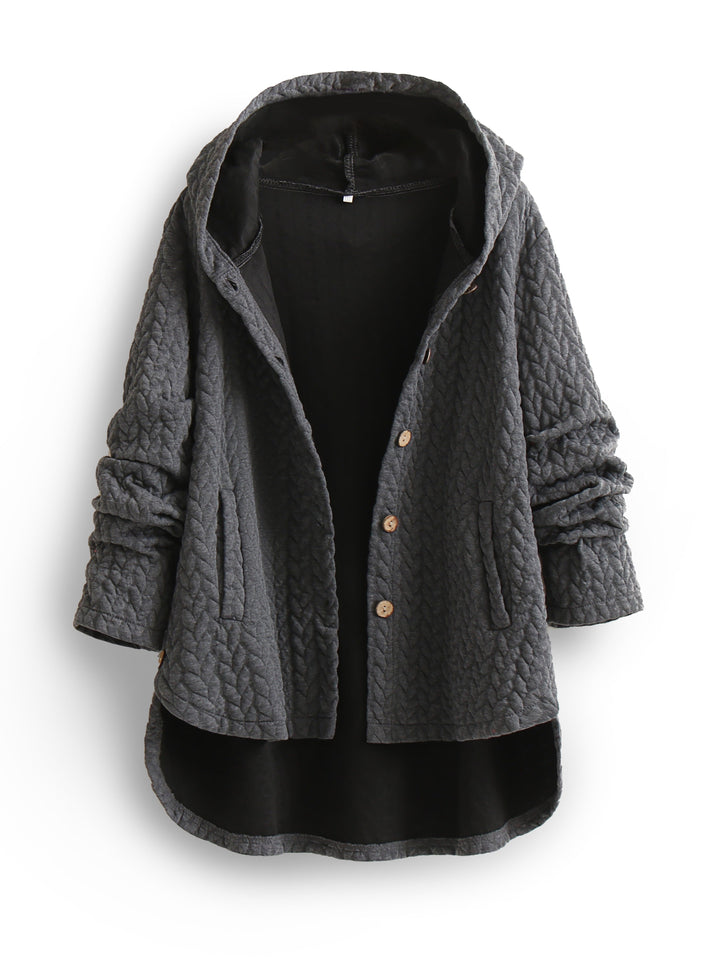W&W Mode - Frauen Kapuze Loose Fit - Übergroße Winterjacke