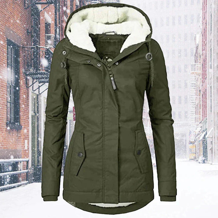 W&W Mode | Kapuze | Reißverschluss | Winterjacke | Damenjacke