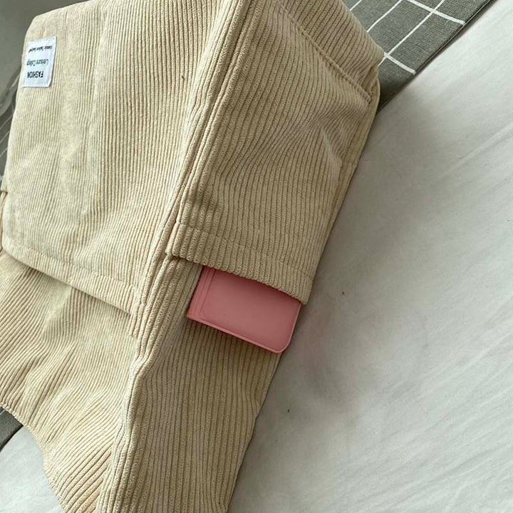 W&W Mode | Weite Corduroy Schultertasche