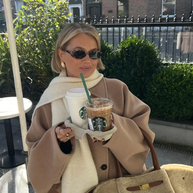 WW | Lockere Passform Einreihig Übergroße Jacke Kurzer Wollmantel für Damen