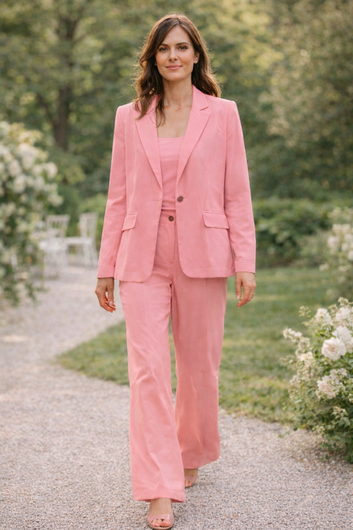 W&W Mode Damen Anzug Set Blazer Hose elegant Zweiteiler